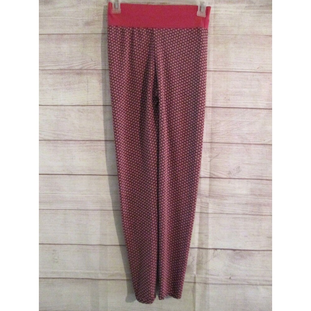 Butt Leggings Workout Gym Fitness Yoga Size Small Pink & Gray Lightweight